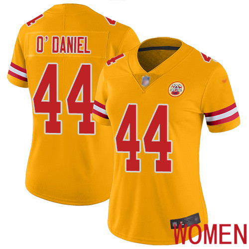 Women Kansas City Chiefs #44 ODaniel Dorian Limited Gold Inverted Legend Nike NFL Jersey